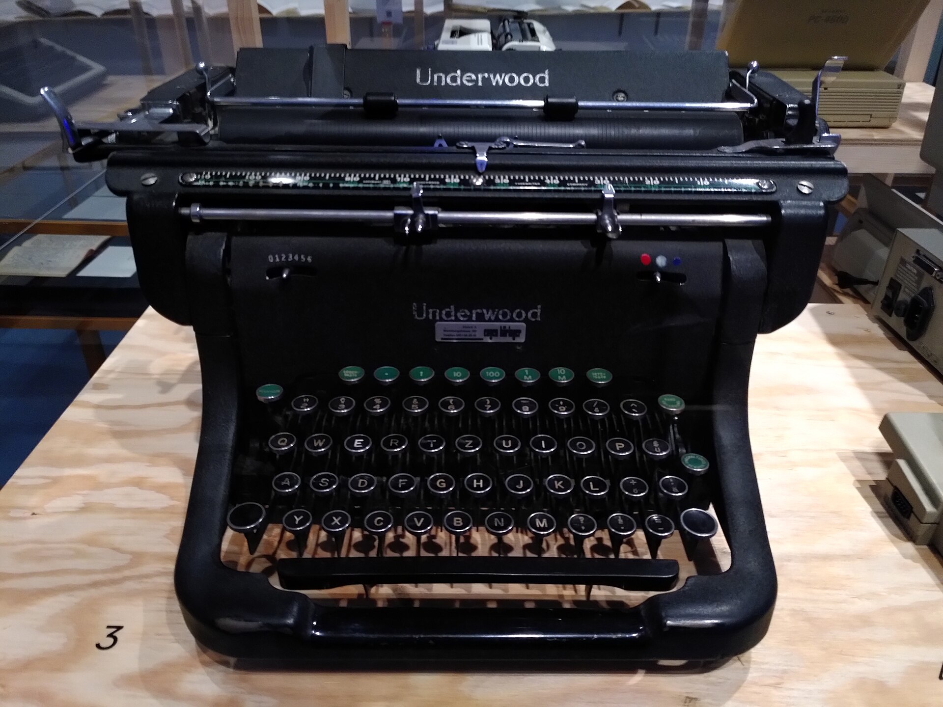 Vintage typewriter on a wooden table
